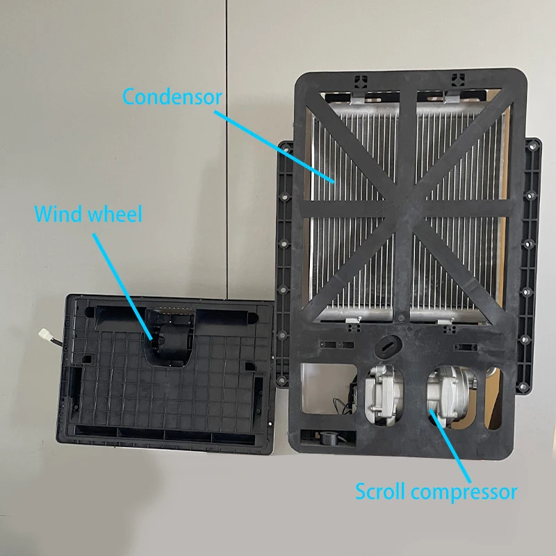 24 فولت جرار كهربائي فان المقصورة برودة التيار المتناوب جديد 12 فولت وقوف السيارات شاحنة مكيف الهواء مع ضاغط #6