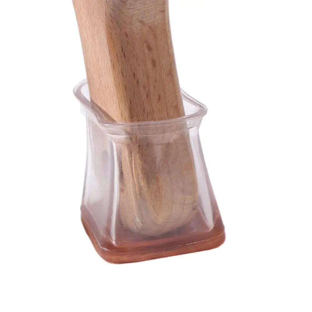 Floor Protectors Chair Leg Cover Non-Slip Reduce Noise Chair Feet Cover Square Thickened Silicone Leg Caps