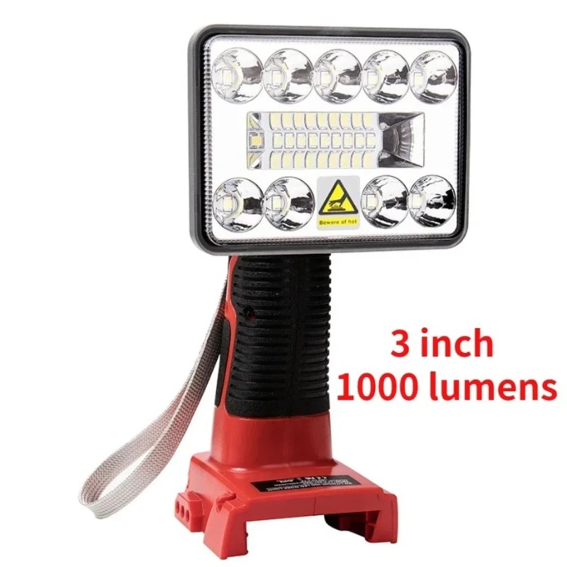 【Fast Delivery】3 Inches For Milwaukee 18V Li-ion Battery LED Work Light Portable Flashlight Emergency Flood Lamp Handheld Campin