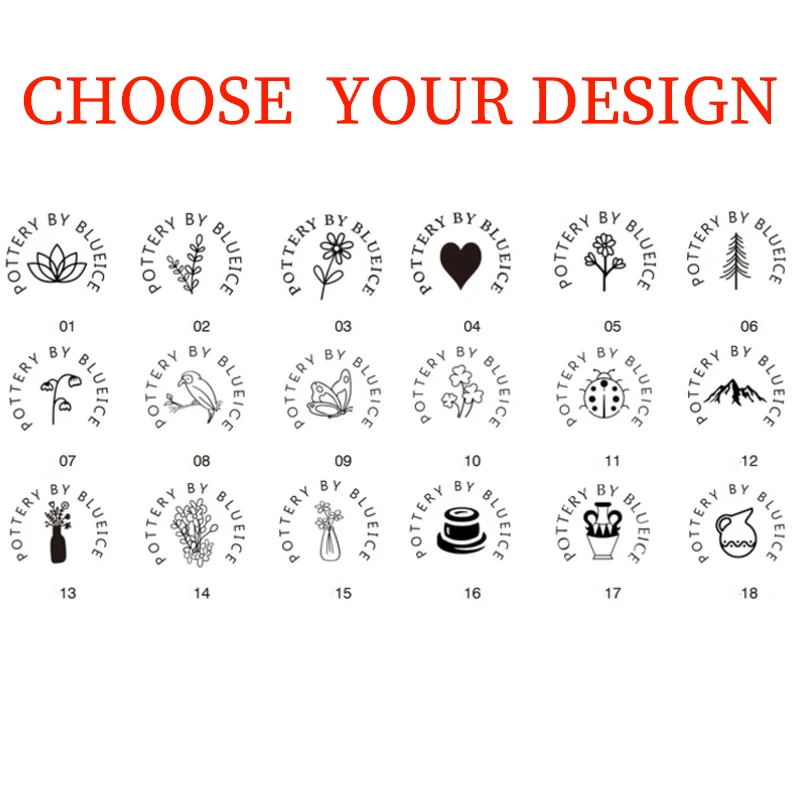 مخصص الفخار ختم شخصية الطين ختم اسم ختم مع تصميم شعارك DIY بها بنفسك صابون الجليد كوكي الشوكولاته النمط الإبداعي