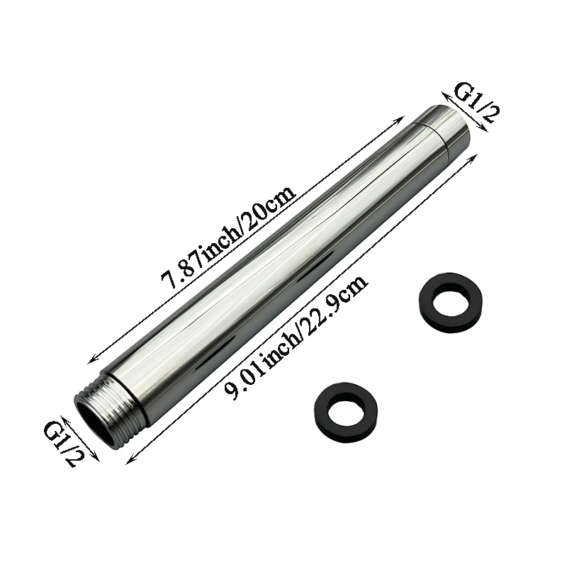 10/15/20/25/30 cm Douchekop Verlengarm G1/2, douchekop Extender Waterafvoer Duurzaam Douche Pijp Verlenging