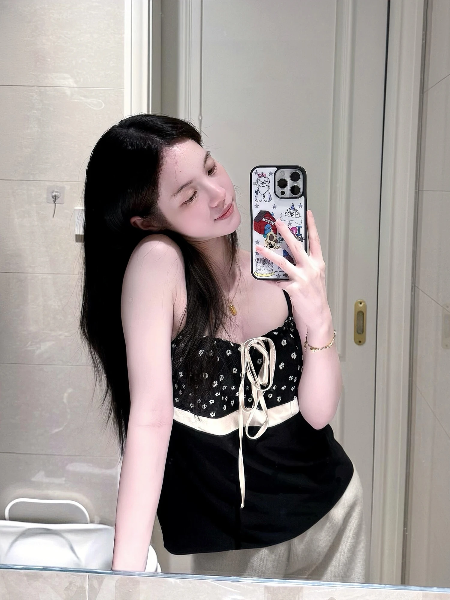 Sakura Casual Floral Patchwork Short Vest Women's Summer Outerwear Slimming Print Square Neckline No Chest Pad Included