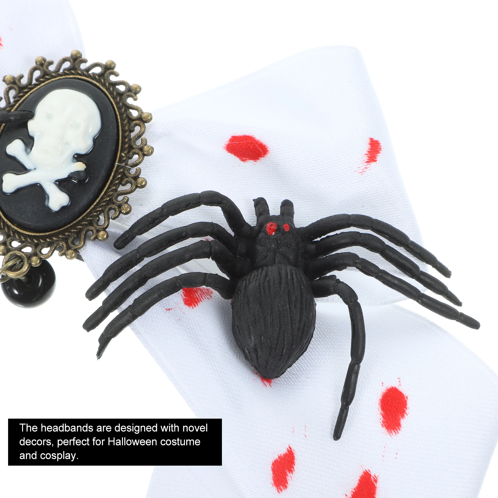 

Skull Headband Cosplay Costume Prop Headdress Halloween Hair The Cross Headwear for Women Cloth