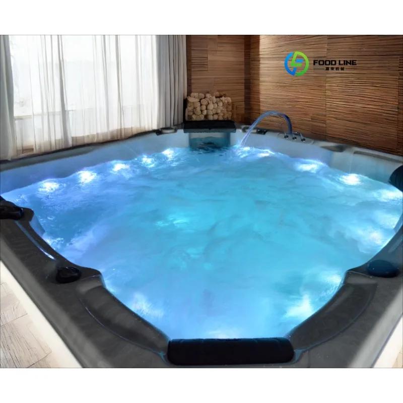 2026 New FL Custom Whirlpool Massage Hot Tubs 6 Person Outdoor Swim Spa Pool Acrylic Freestanding Jacuzzier Rectangular Drainer