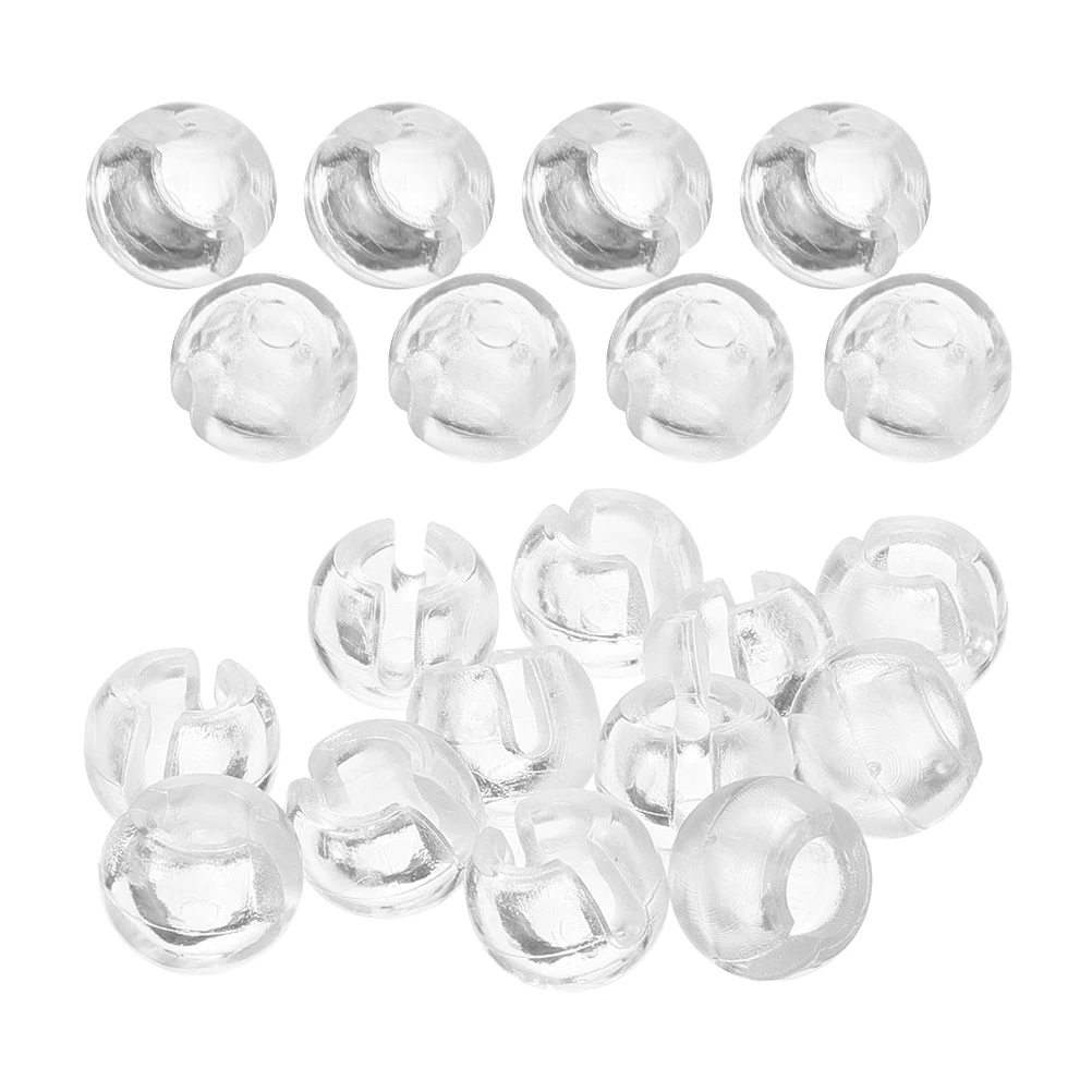 

24pcs Bead Buckle Clear Stoppers Blind Accessories Vertical Chain Fixers Bottom Connectors Roller Parts Replacement Jewelry