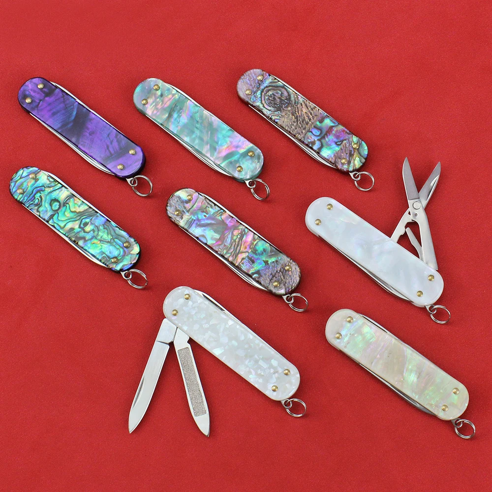 New Multitool Swiss Knives Multifunction Portable Small Army Folding Knife Scissors Military Pocket Knife EDC Shell Handle Tool