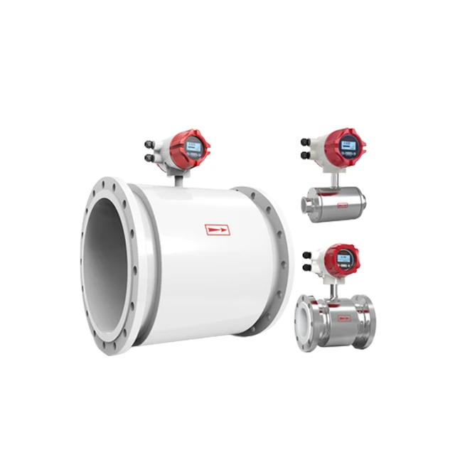 الصين العلامة التجارية الرقمية شاشة الكريستال السائل الصرف الصحي الصناعي مقياس الجريان الكهرومغناطيسي DN1200 OEM المدعومة