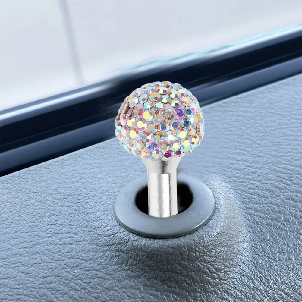 

4pcs Door Lock Pull Pin Rhinestone Knob Covers Car Accessories Firm Aluminum Easy Install Compatible Vehicle Supply