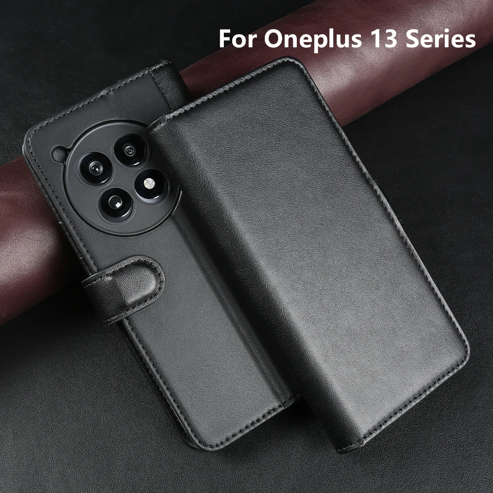 

For OnePlus 13 13R 13S 13T 12 12R 11 11R 10T 10R 10 Pro Genuine Leather Case For OnePlus Nord N10 N20 N30 N100 Wallet Cover Capa