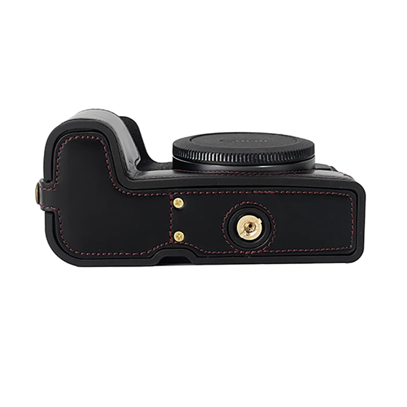 R8 PU / Real Genuine Leather Camera Half Base Body Case Cover Protector for Canon EOS R8 Camera as Tripod Quick Plate