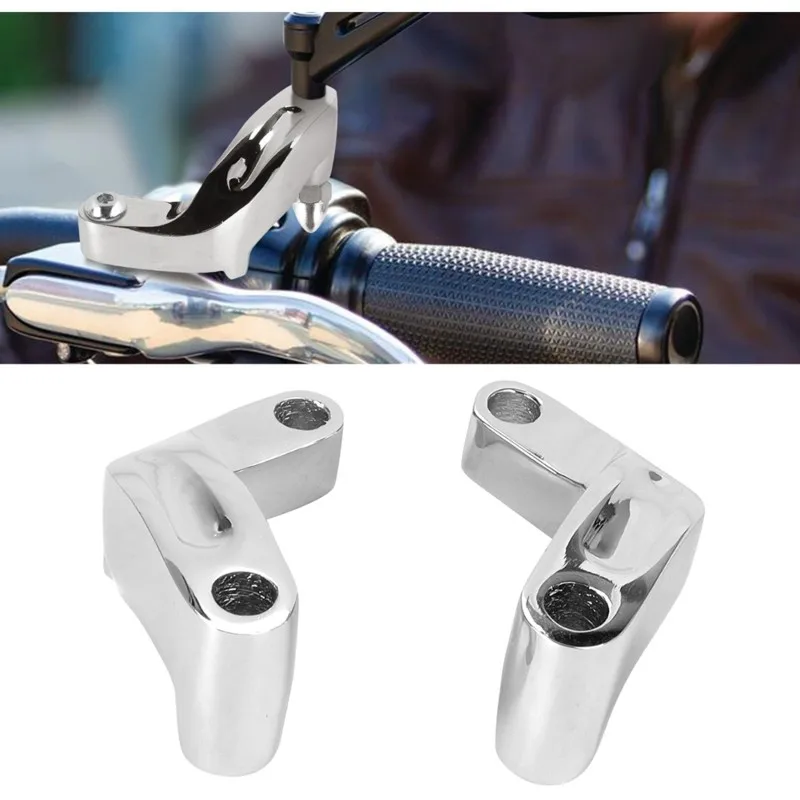 A98M Motorcycle For 2006-2017 Mirror Riser Extension Adapter Adaptor Kit Mirror Relocation Adapters