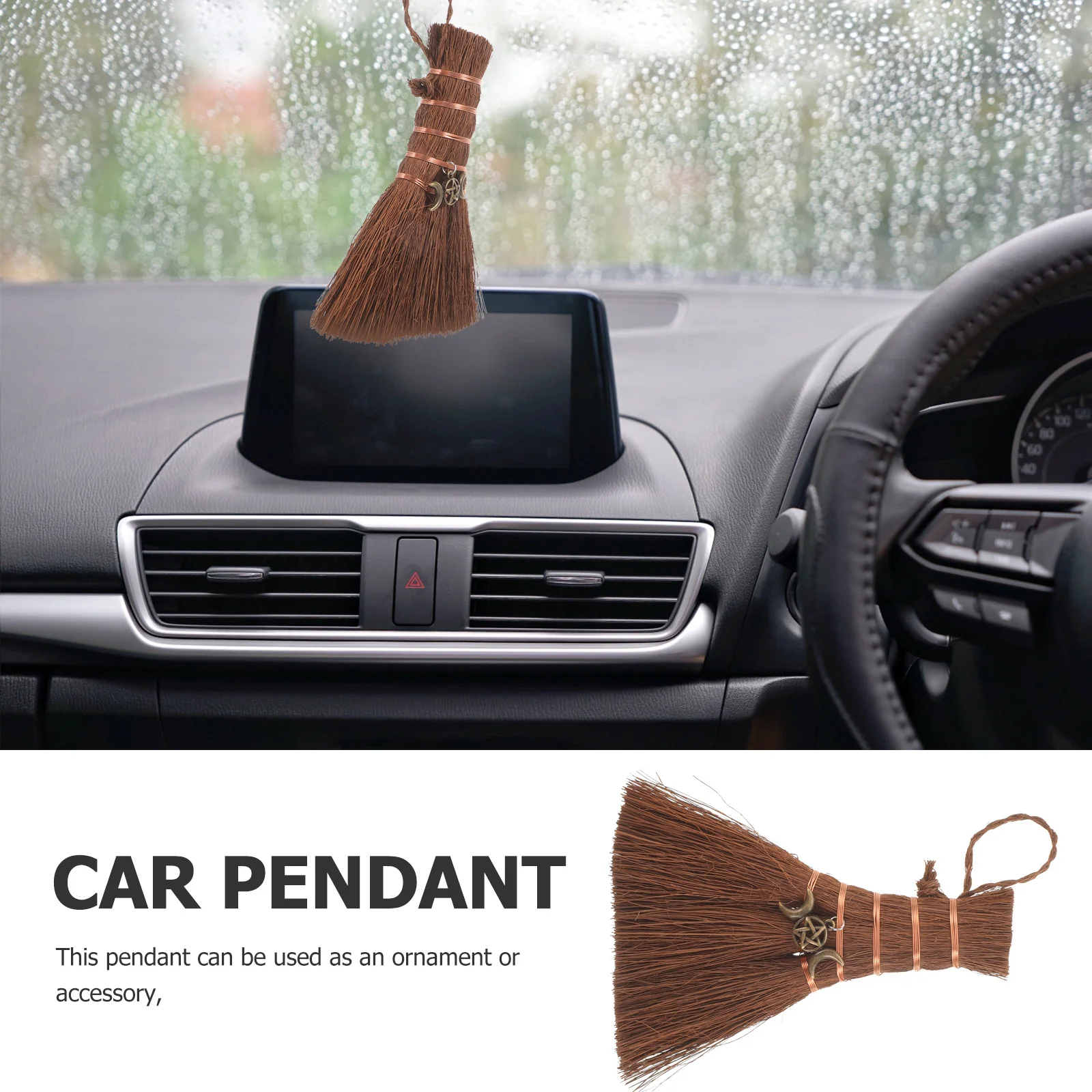 

Broom Pendant Cute Halloween Hanging Decoration Party Craft Broom Ornament Small House Brooms Mini House Decoration