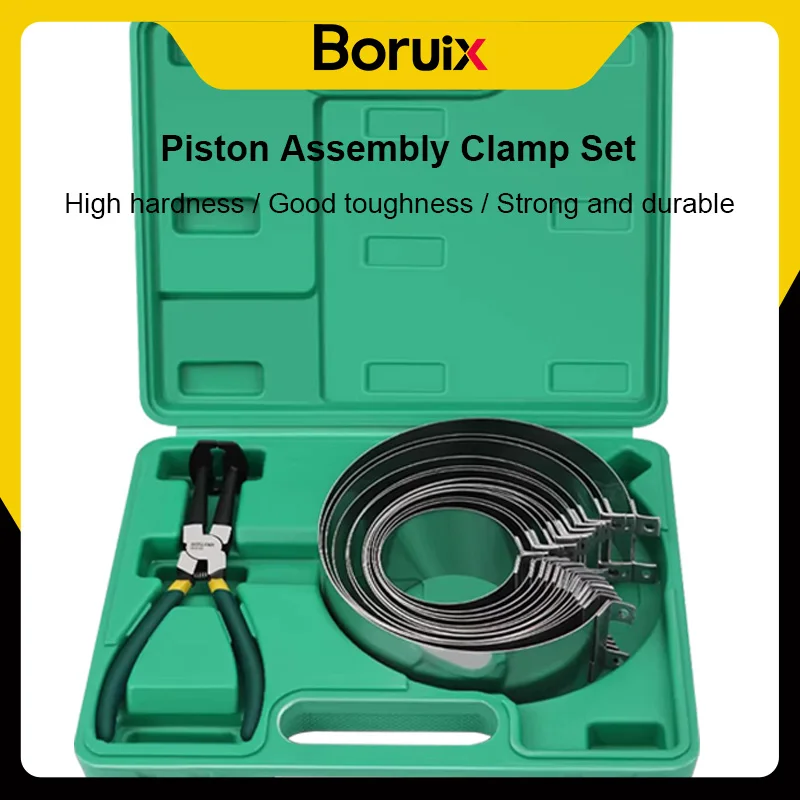 Piston assembly pliers set, automotive piston compressor ring disassembly and assembly, automotive repair tools