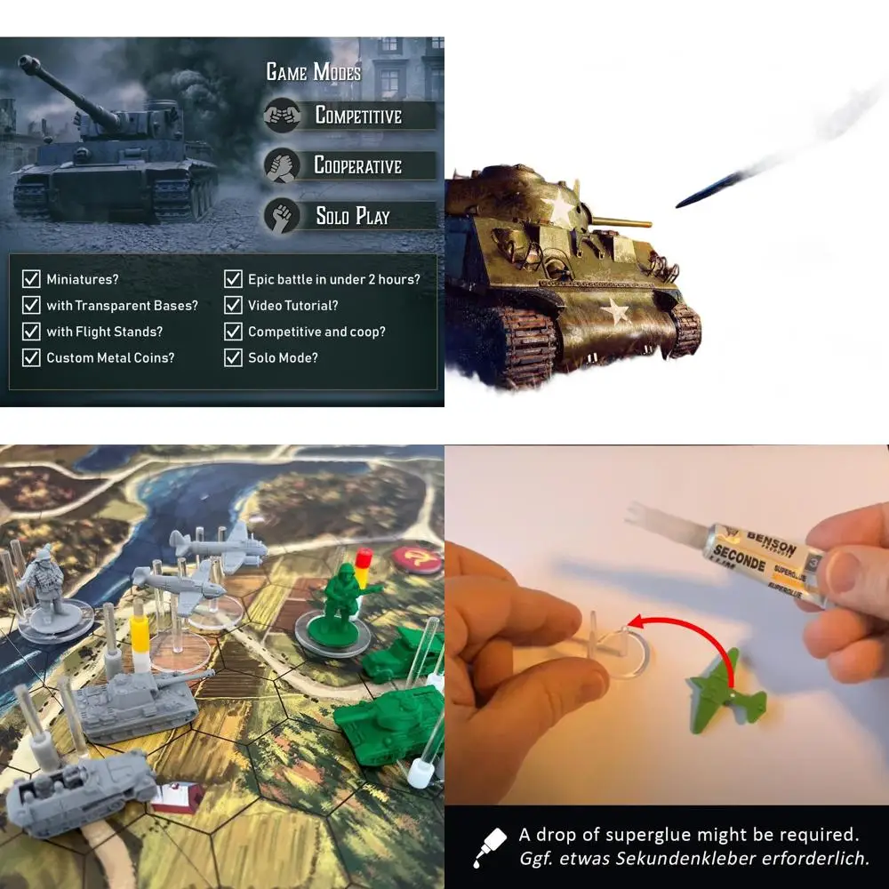 

Strategic WWII Miniatures Game: Aces & Armor, for Ages 14+, 1-4 Players, 1-2 Hours Playtime