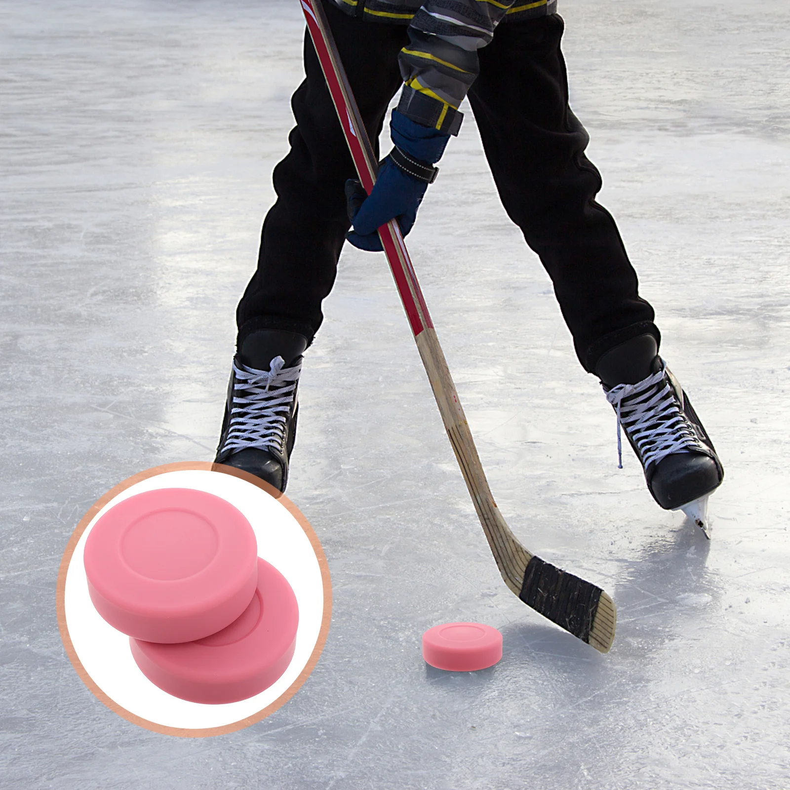 

2pcs Pvc Hockey Pucks Ice Hockey Puck For Indoor Outdoor Practice Training Competition