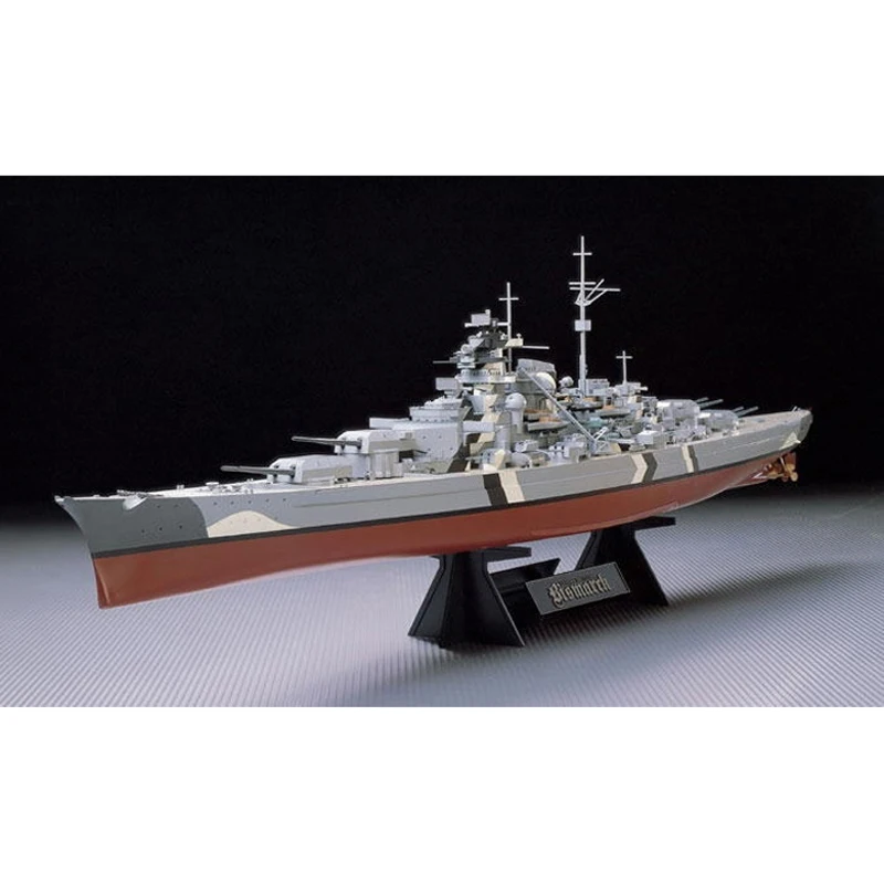 Tamiya 78013 1/350 WWII German Bismarck Battleship War Ship Military Hobby Toy Plastic Model Building Assembly Kit Gift