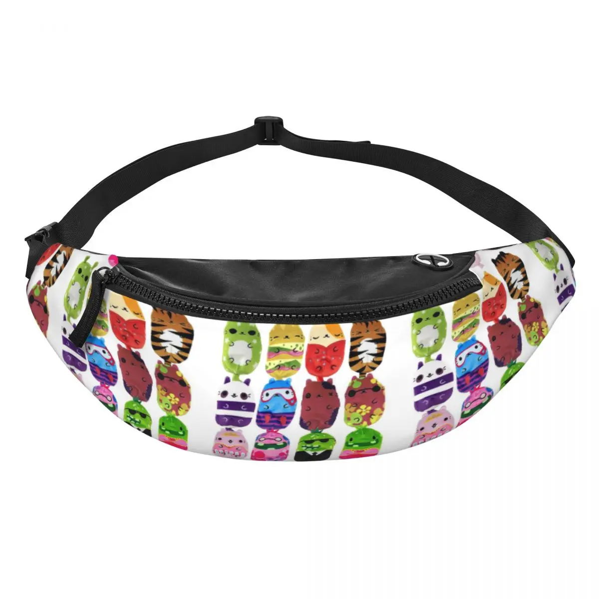 

Cats Vs Pickles 12-Pack Fanny Pack Men Women Crossbody Adjustable Waist Bag Travel Running Phone Pouch