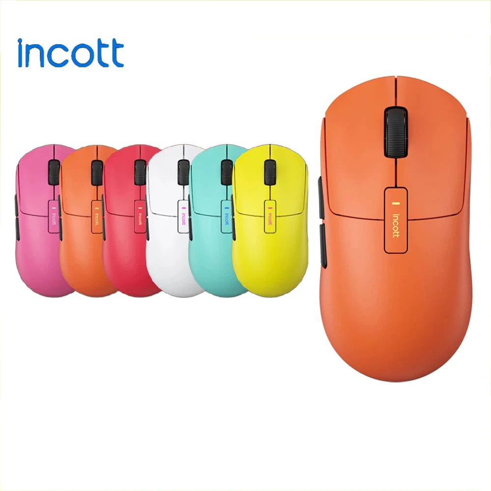 Incott G23 Pro Wireless Mouse 8K Dual Mode Hot Swap Fast Charge PAW3950 Sensor Gaming Mouse Ergonomics Pc Gamer Accessories Gift