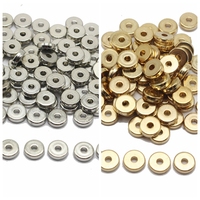 500 Metallic Acrylic Flat Disc Heishi Beads 6X2mm Spacer DIY Earring Bracelet