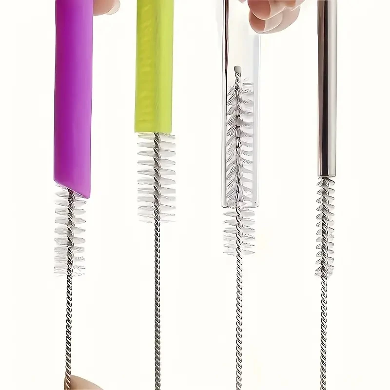 10-piece straw brush set, extra-long straw cleaning brush set - suitable for large cups, straw cups, water bottles, etc