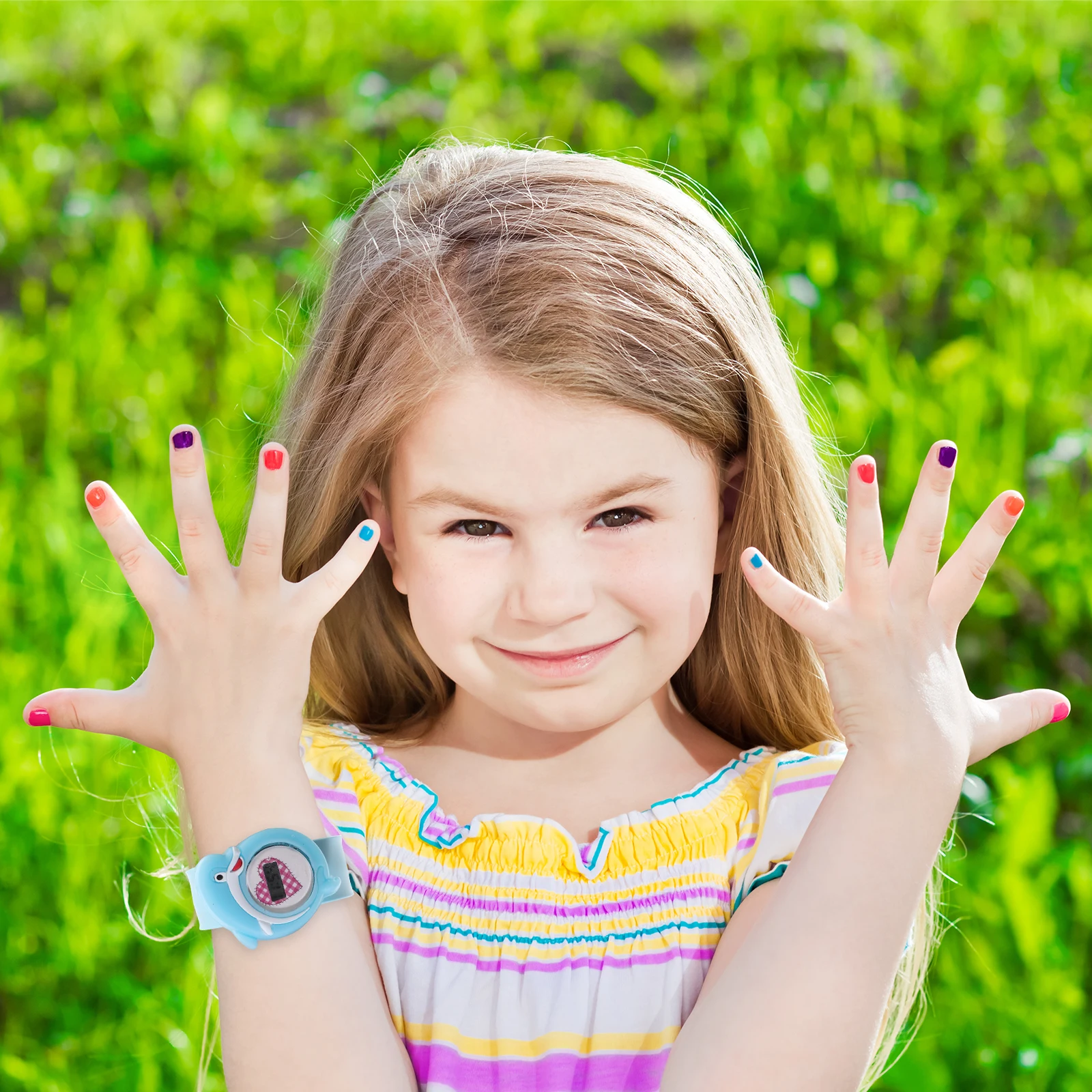 Reloj electrónico de silicona para niños, relojes digitales con patrón de dibujos animados en 3D, números arábigos claros, seguro y cómodo, 3 uds.