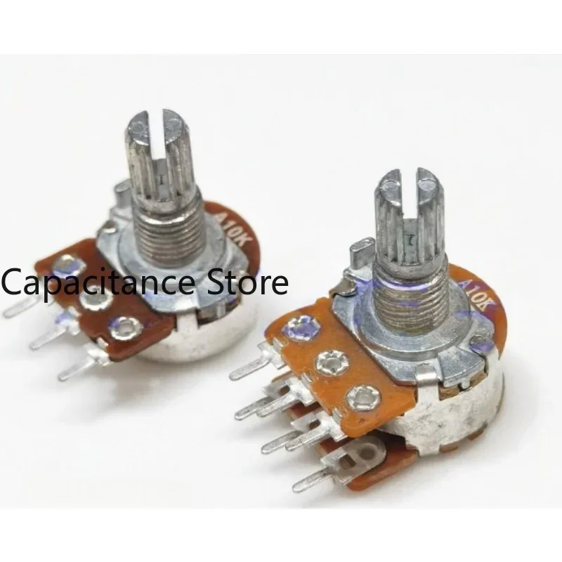 

5PCS Brand new premium R201T06 computer speaker bass master volume potentiometer 3pins 6pins A10K