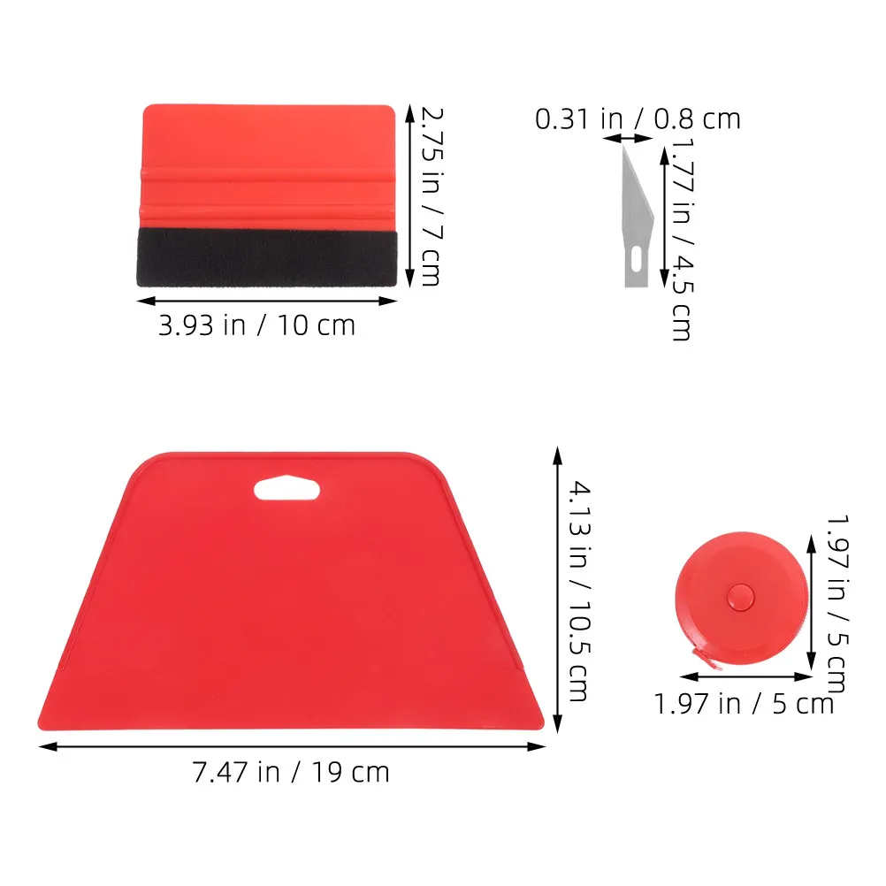 1Set Wallpaper Smoothing Tool Kit Versatile Peel Stick Wallpaper Smoother Scraper Installation Kit Car Wrap Film Tools
