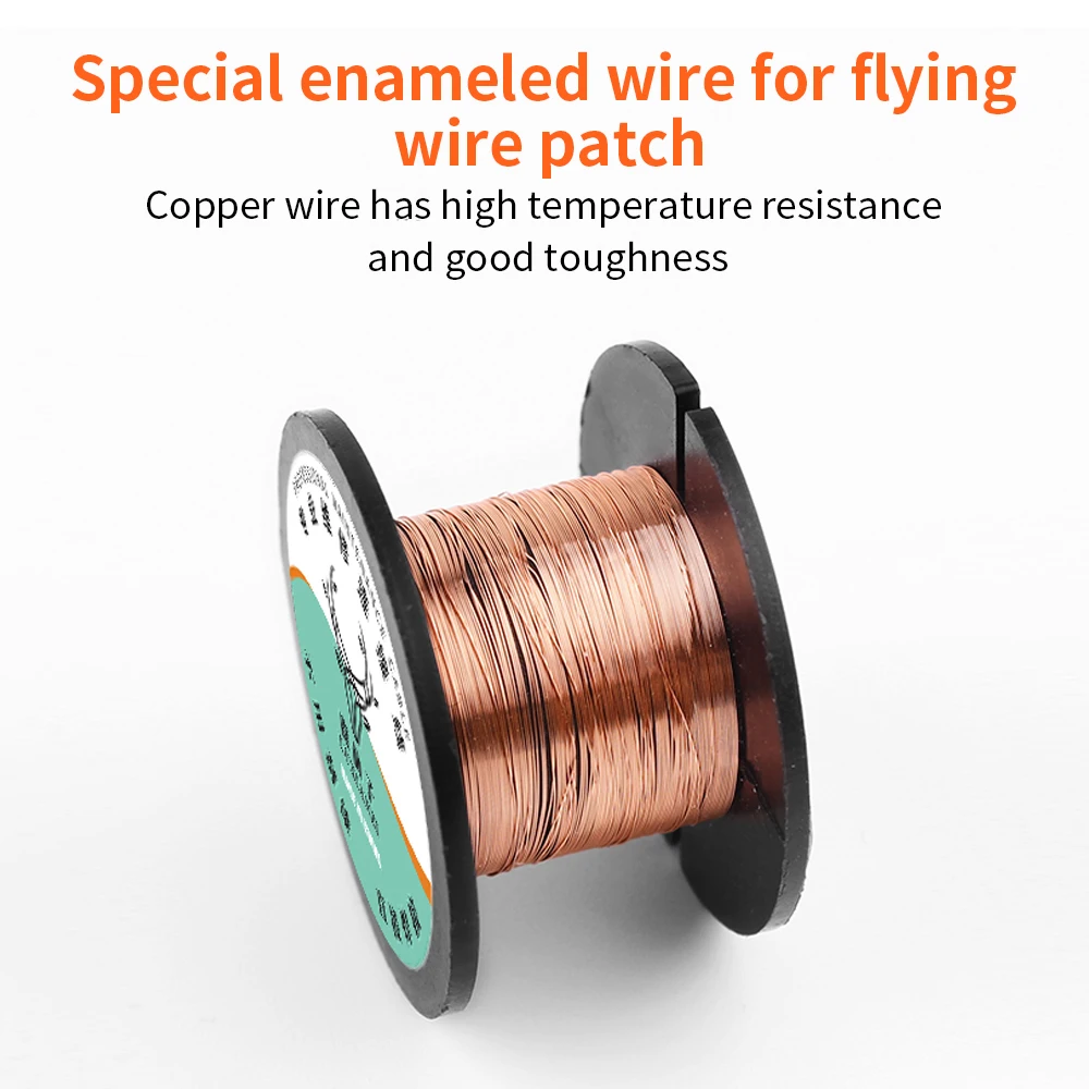 LUXIANZI 0.1mm Fly Line Enameled Copper Wire For Phone Tablet BGA PCB Repair Soldering Weld Repair Tools Jumper Copper Wire