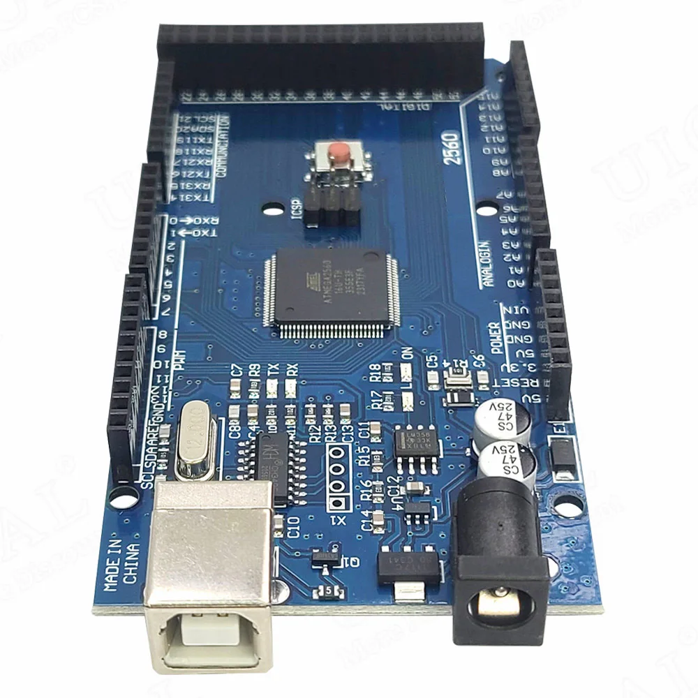 Imagem -02 - Development Board Mcu Module para Arduino Versão Melhorada com Cabo de Conexão Ch340g Atmega256016au Mega2560 r3