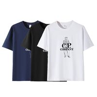 Short-sleeved Cotton T-shirt Summer New European and American CP Letter Casual Loose Round Neck Versatile Half-sleeved T-shirt