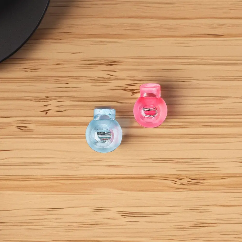 

28Pcs Colorful Transparent Plastic Cord Locks Spring Toggle Stopper for Drawstrings Sneakers Rope Lanyard Belt DIY Fixer