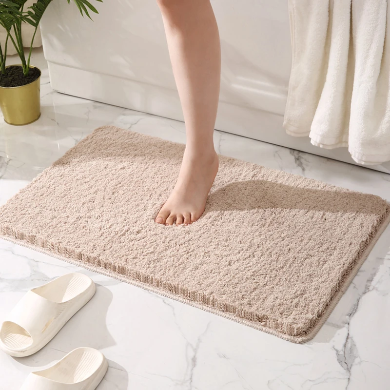 Living Room Bedroom Fluffy Rug Shower Pad Absorbent Quick Dry Non-Slip Bath Mat Soft Cozy Shaggy Durable Carpet for Bathroom New