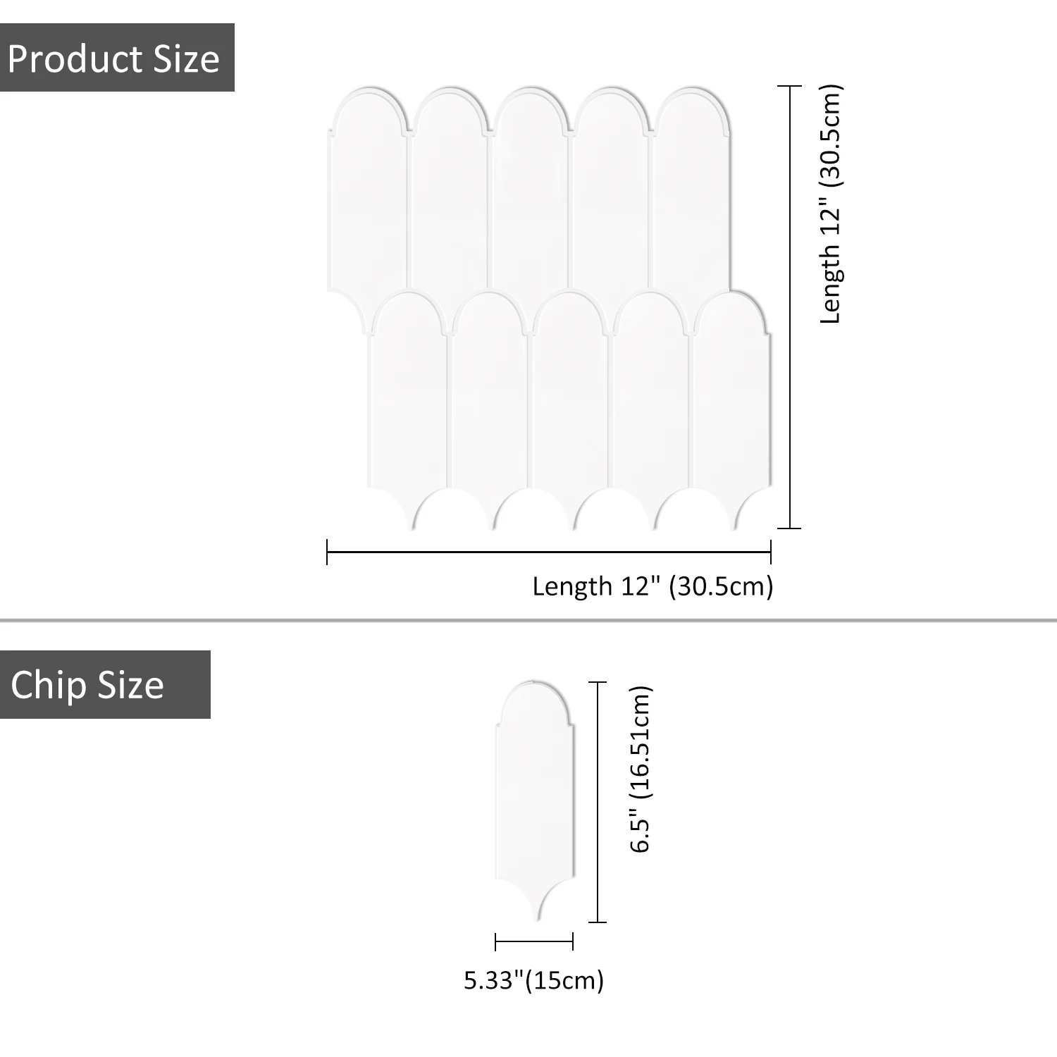 5/10 vellen (dikkere ontwerp) Peel en Stick Backsplash voor keuken, Premium Feather Peel en Stick Backsplash,