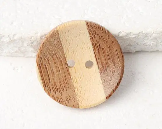 10pcs/Lot Size:11-25mm Bowl-shaped Two eyed bamboo Buttons minimalist Button Windbreaker shirt Sewing Accessories(SSA-4033)
