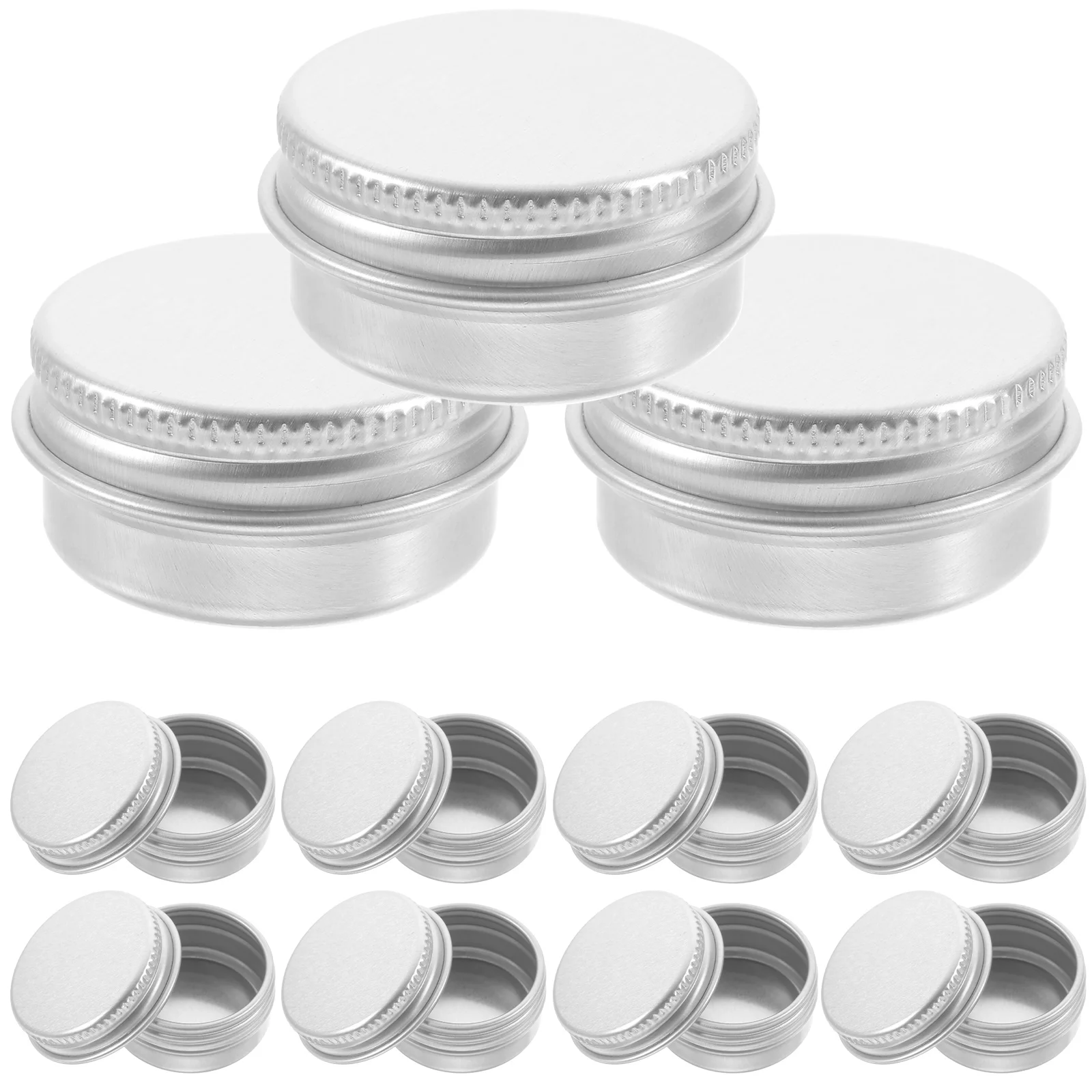 

50 Pcs Aluminum Box Spiral Lid Containers Portable Leak Proof Refillable Travel Cosmetics Holder Cream Storage Tins For Powder