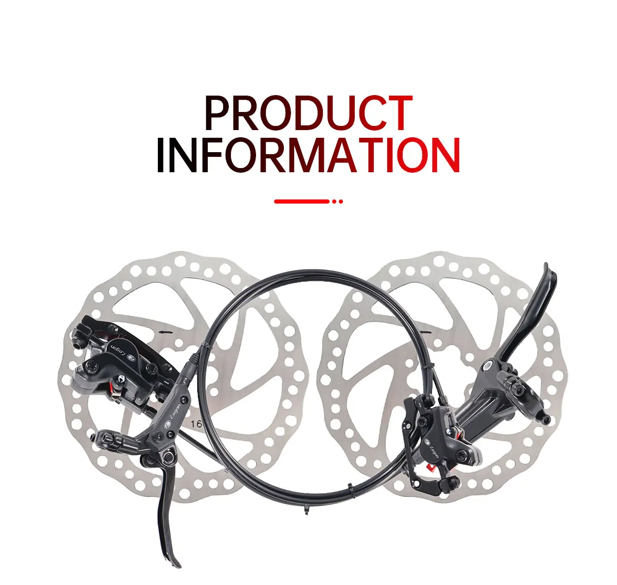 TESNO M500 2-Piston MTB Hydraulic Disc Brake Set Aluminum Alloy Front And Rear Bicycle Brakes with Silicone Protective Covers