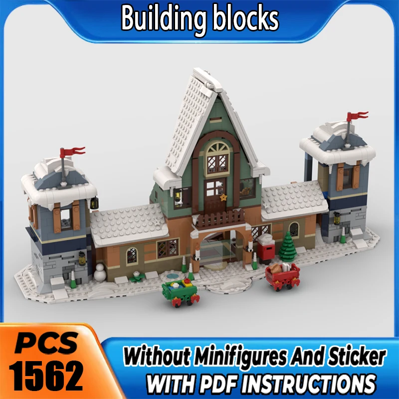 MOC Premium Building Blocks Winter Village Mansion Model DIY Assemble Brick High Precision Collectible Toy Holiday Christma Gift