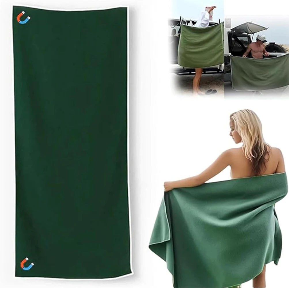 Outdoor Magnetic Bath Towel, Oversized Quick-Dry,Sand-Resistant Beach Towel with with Magnetic Buckle，Swimming,Pool,Yoga,Camping