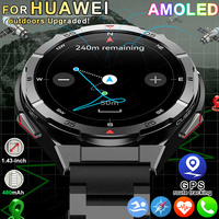 2025 New Dual-Band satellite GPS Smart Watch Men 1.43'' AMOLED Screen Compass Heart Rate BT Call IP69 Waterproof Swimming Watch