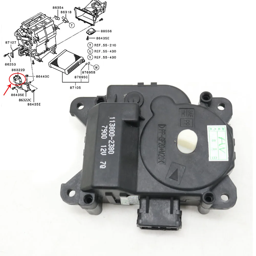 A/C HVAC Heater Flap Servo Actuator Motor For Mitsubishi Pajero Montero V63W V64W V65W V73W V75W V77W V87W V88W V93W V96W V97W