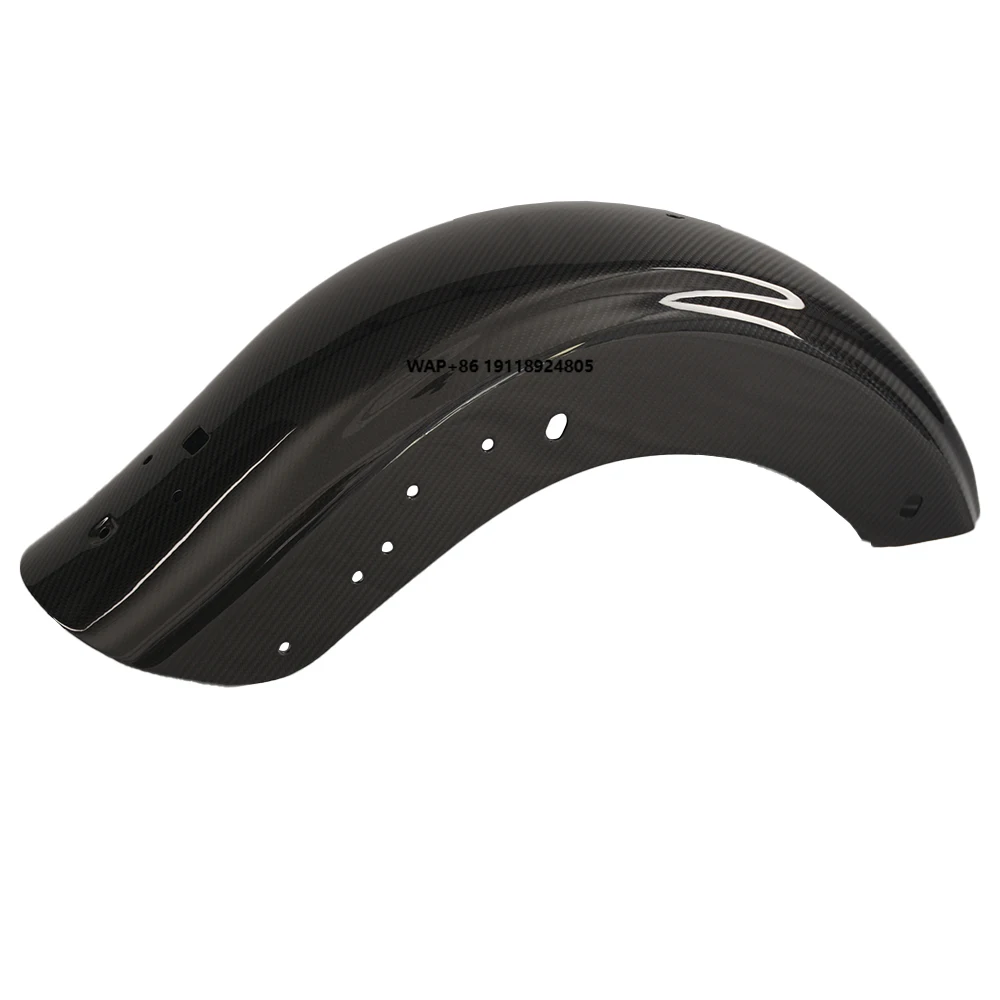 

Custom World Motorcycle 3K Carbon Fiber Rear Fender Pre-Drilled Mounting Holes for Touring 23.5-25