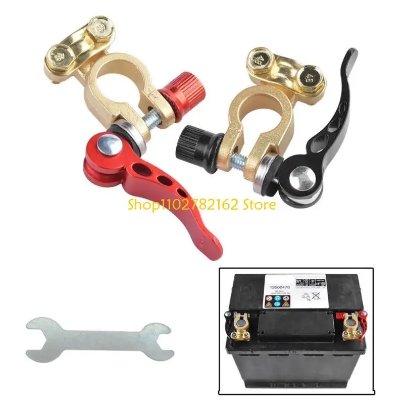547B High Conductivity Copper Battery Terminal Clamps with Spring Loaded Clamping for Automotive Electrical 2pcs