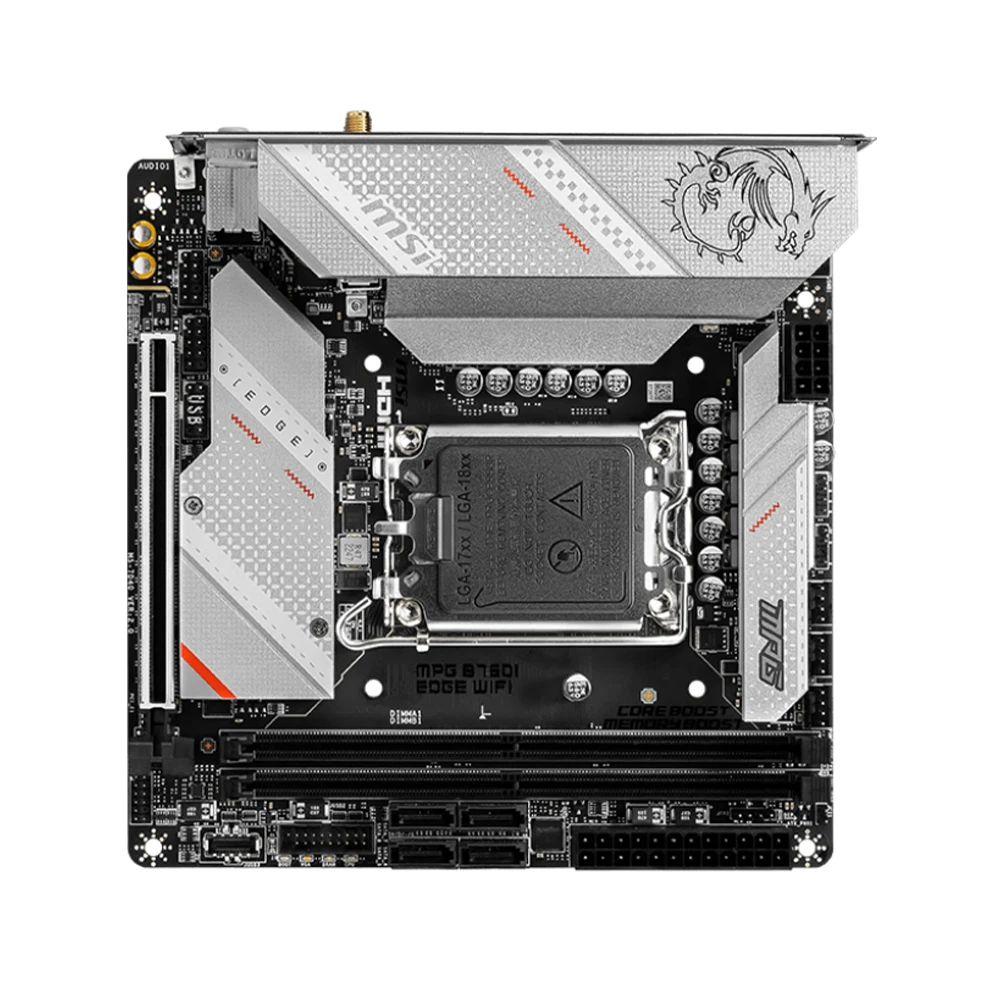 اللوحة الأم MSI MPG B760I EDGE WIFI تدعم 14900KF 13900K 12900K 12600K 12400F 12100F CPU DDR5 64GB HDMI NVME M.2 Mini-ITX