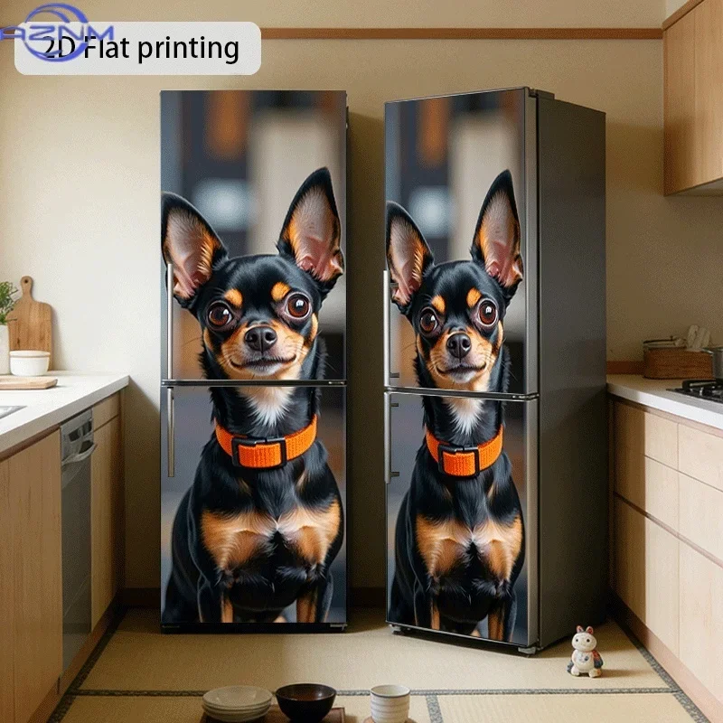 1pc of Refrigerator Sticker Featuring a Cute Dog Peeking, Designed for Wall Decoration. Self-Adhesive Wallpaper Suitable for C
