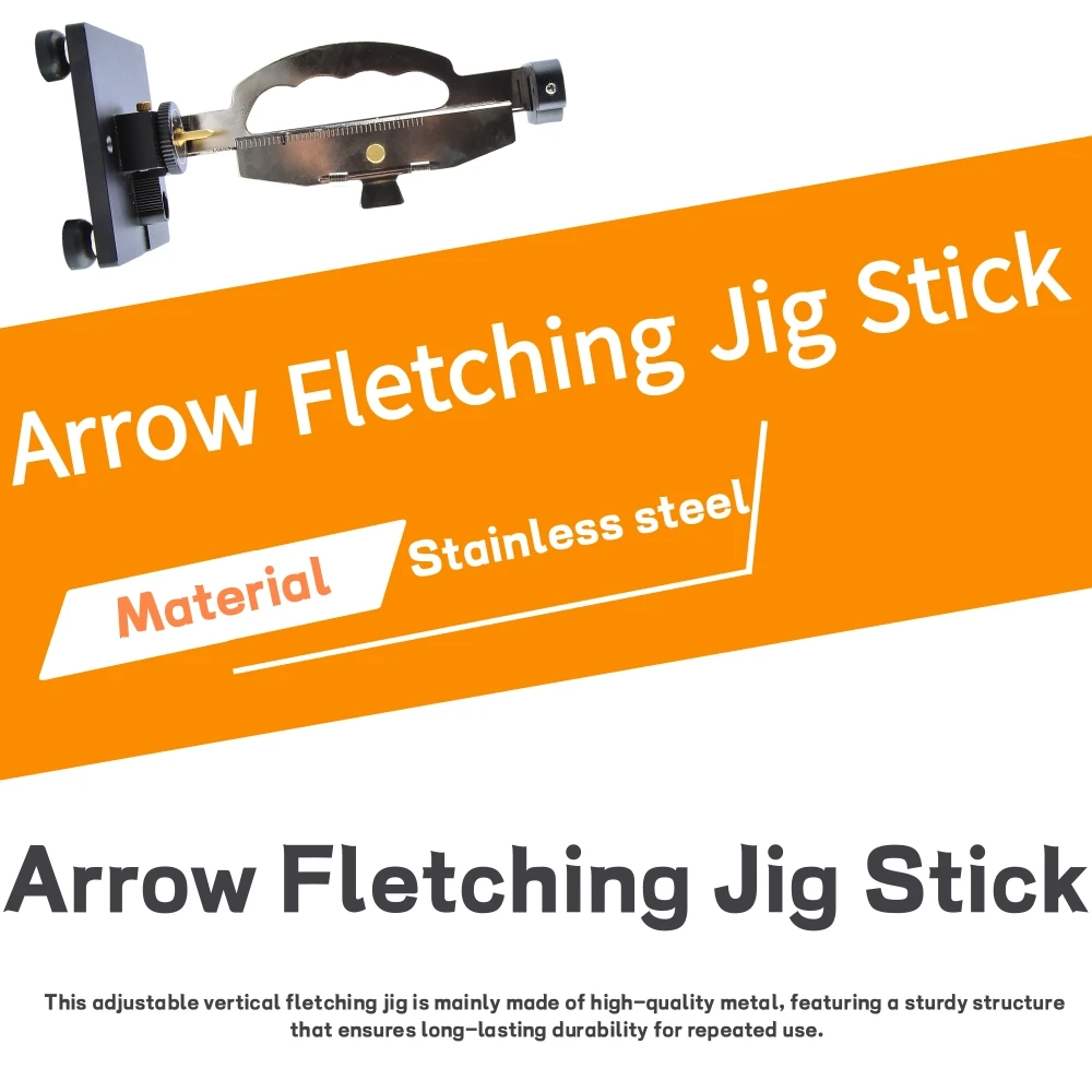 Archery Fletching Jig Stick Turkey Feather /Rubber Vanes DIY Fletches Clamp for Crossbow Bow Arrow Fletches Installation Acc