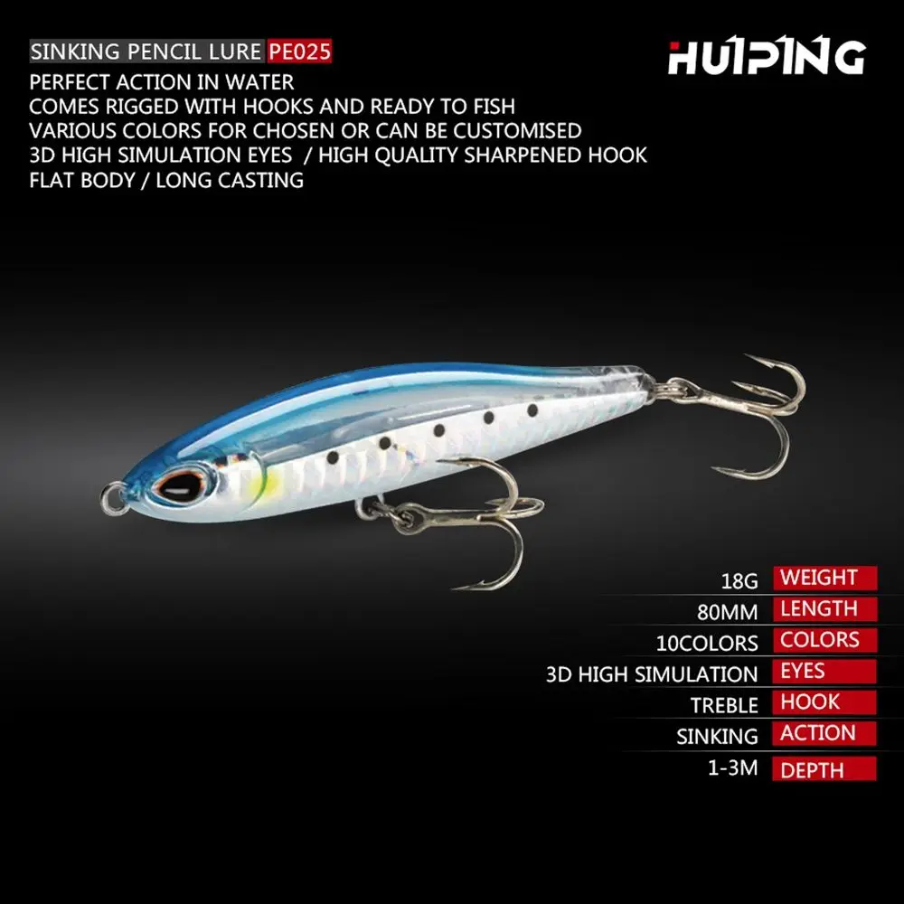 8 سنتيمتر 16 جرام قلم رصاص غرق أسماك الطعوم خطاف صيد السمك متعدد الألوان كرانكبيتس أسماك السحر الشتاء الصيد معالجة مفيدة في الهواء الطلق ﻿