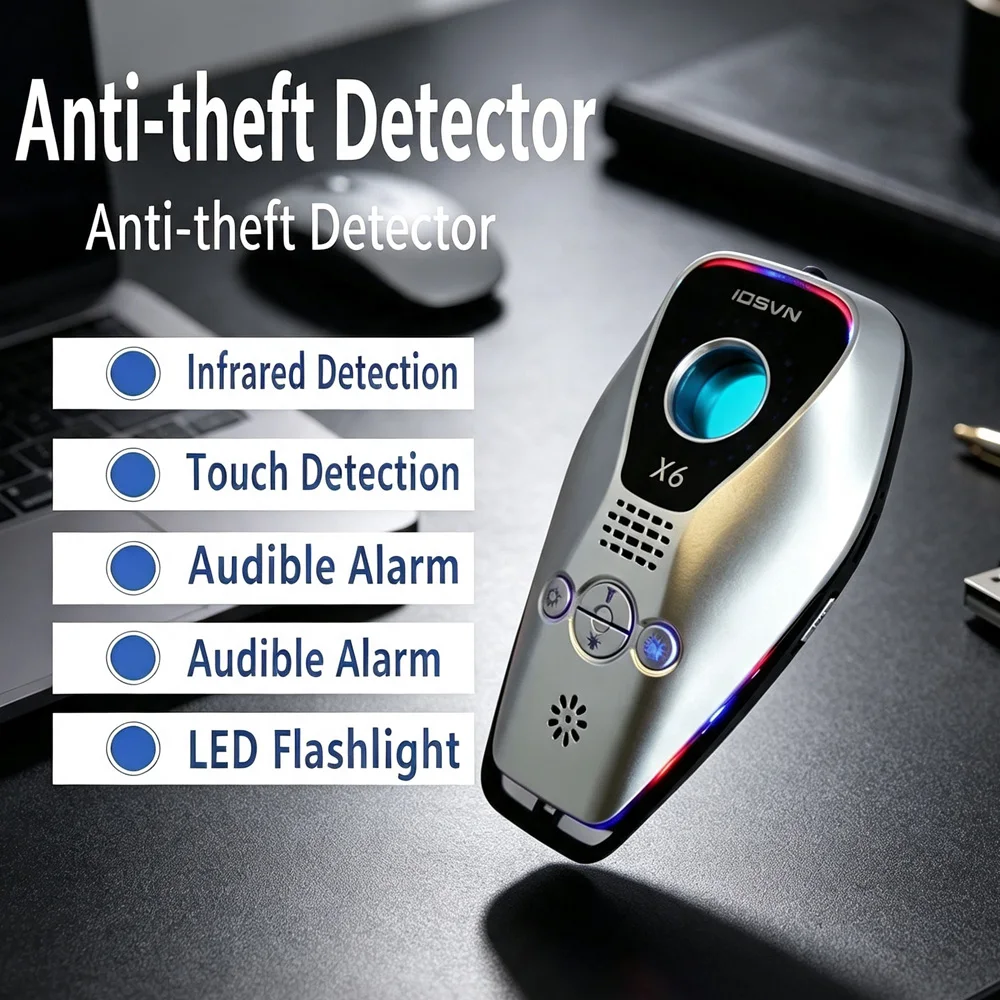 Anti Candid Camera Detector Mini Anti-Spy Camera Infrared Detector Wireless GPS Locator Signal Bug Scanner Alarm Device For Car view 2