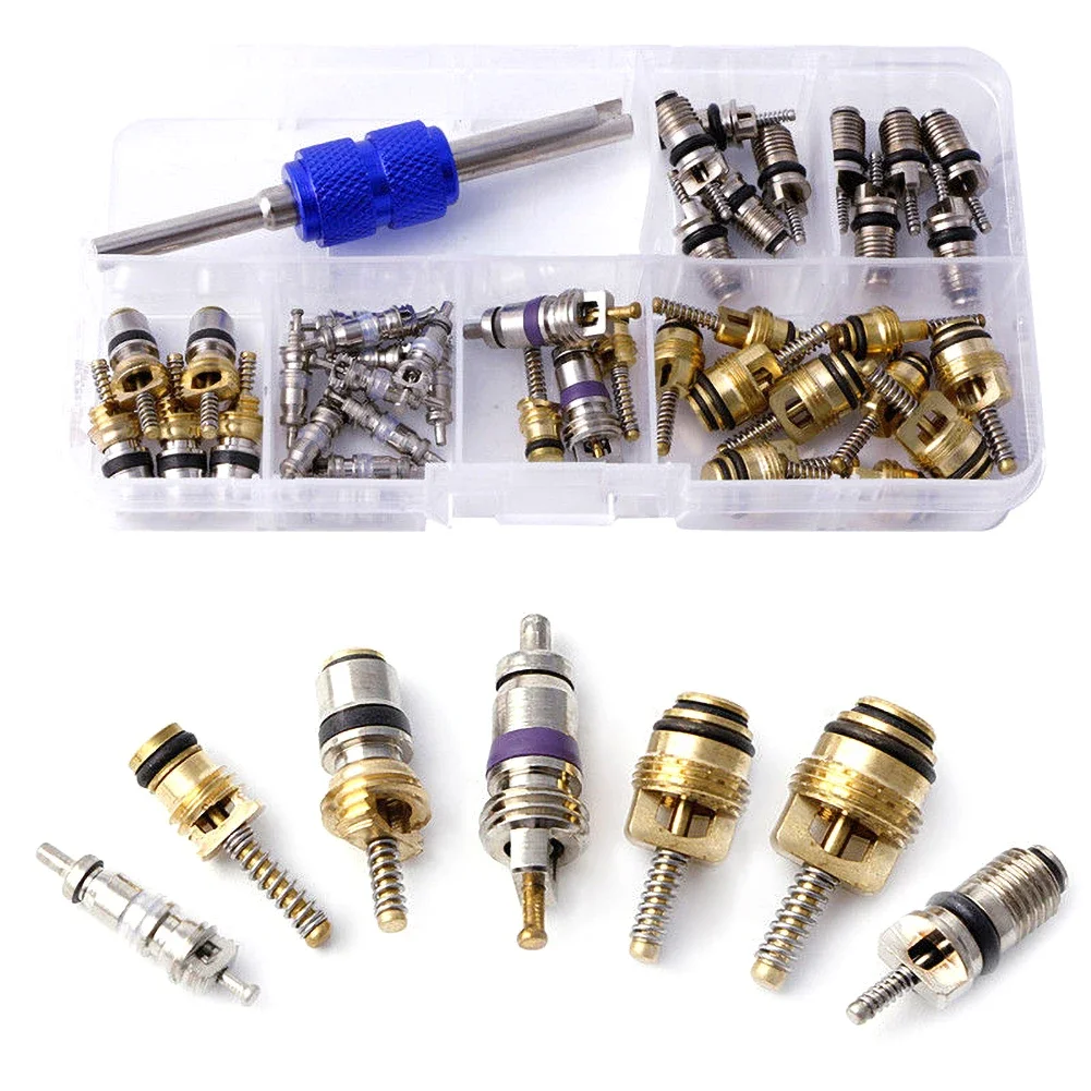 Air Conditioning Valve tools Air-Condition Accessories Core Car R12 R134a Schrader Valve Cores+Remover Tool Kit car accessory