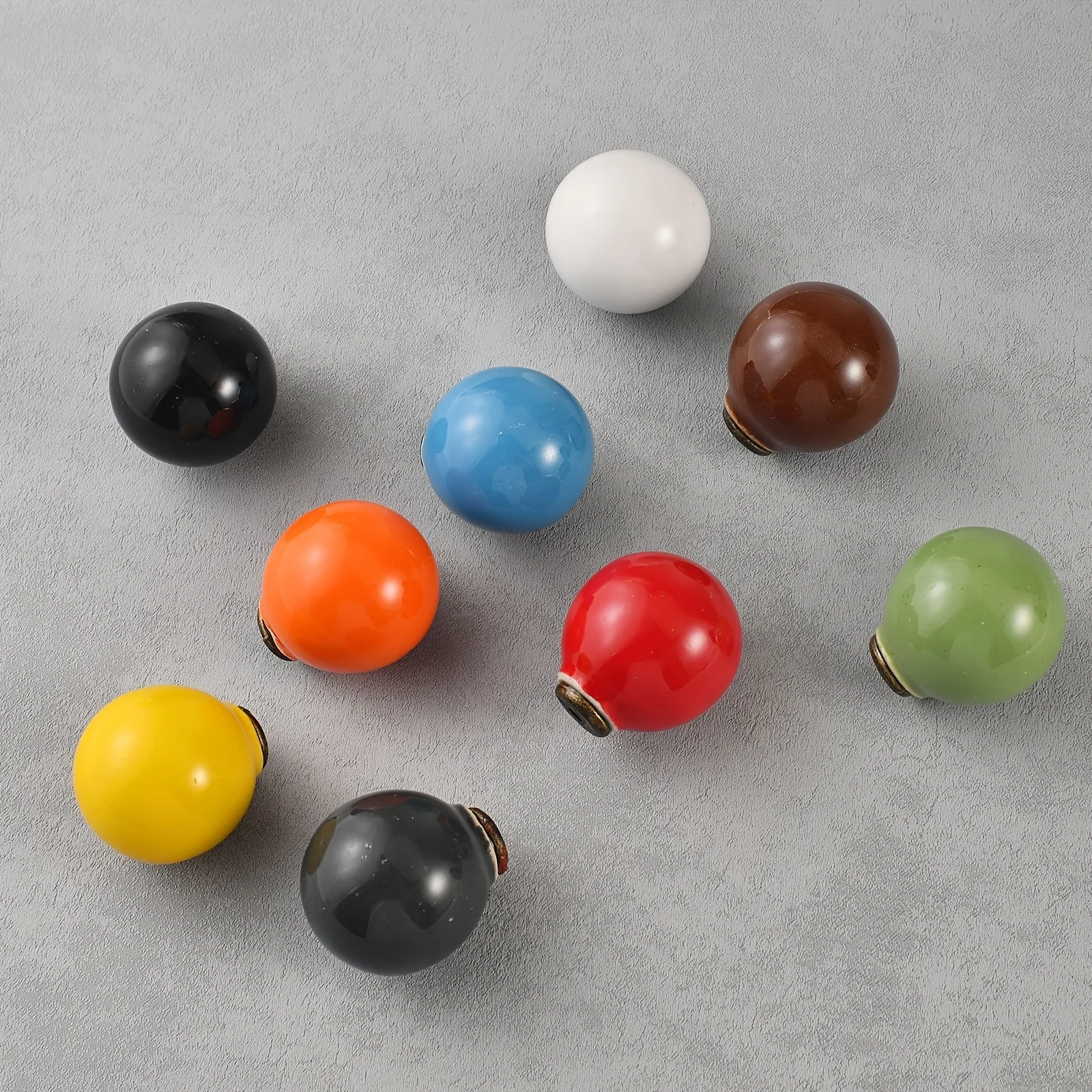 2 pieces of minimalist dopamine color ceramic round single-hole pull handle, drawer small handle