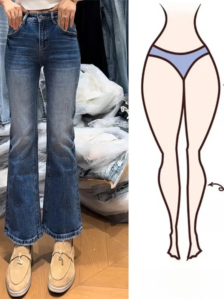 

Ретро джинсы больших размеров с высокой талией, утягивающие, прямого кроя, широкие, модные, универсальные, весенняя новинка, для невысоких.